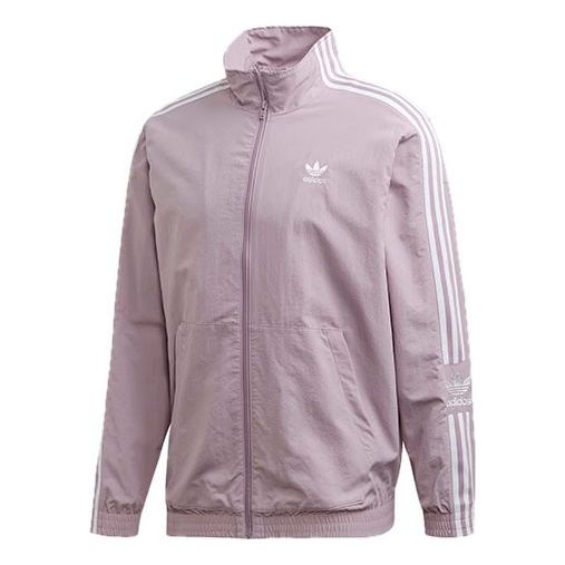 adidas originals Zipper Casual Sports Jacket Purple Gray ED6094