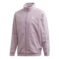 adidas originals Zipper Casual Sports Jacket Purple Gray ED6094