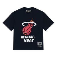 Mitchell & Ness x NBA Miami Heat Throwback Logo T-shirt 'Black' MNJYSST230095-BLACK