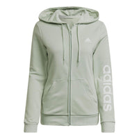 (WMNS) adidas Logo Full-Zip Hoodie 'Linen Green' HK9662