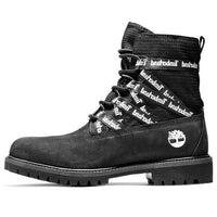 Timberland 6 Inch Premium Fabric and Leather Boots 'Black Logo Straps' A2DV4001