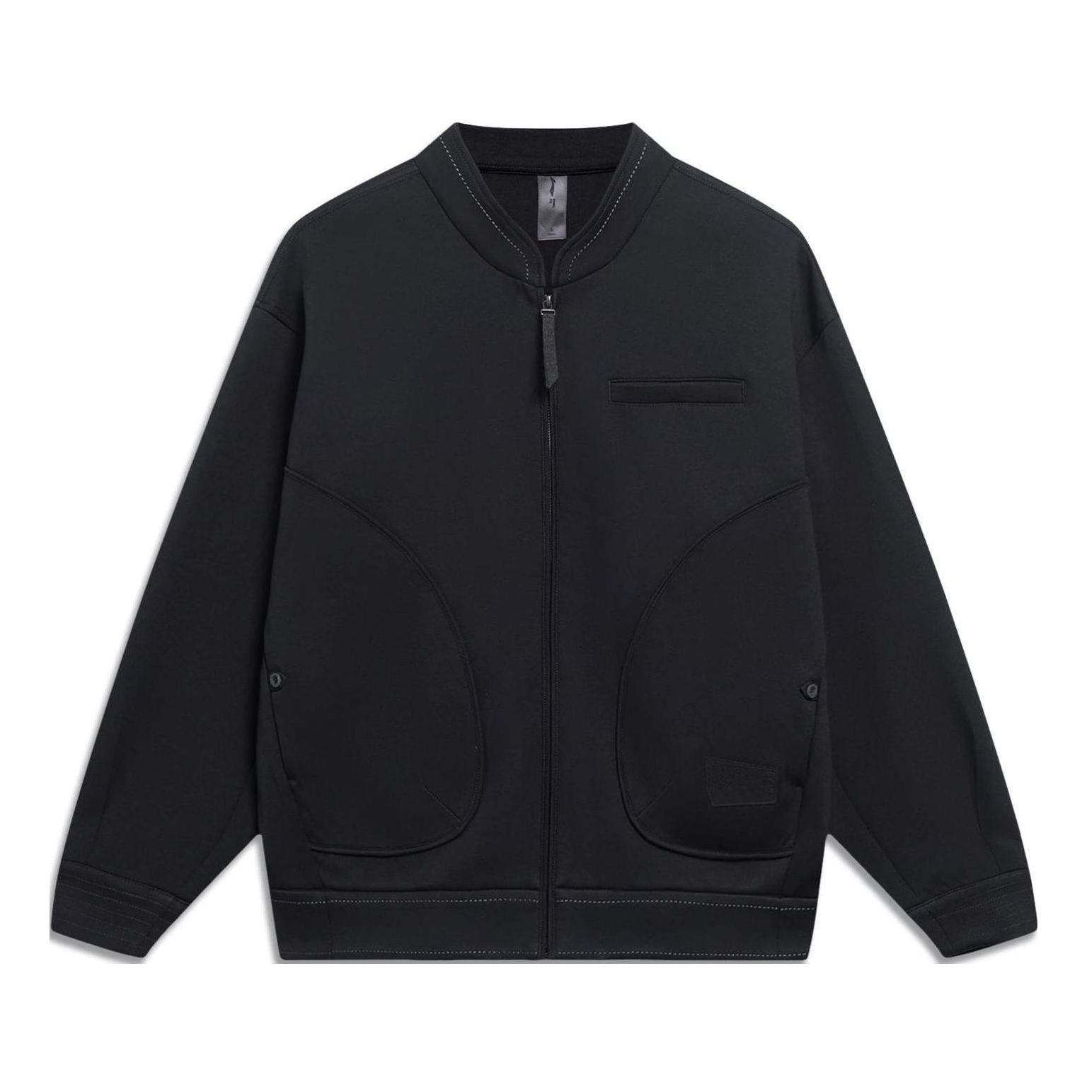 Li-Ning x Jackie Chan Knit Baseball Jacket 'Black' AFDT113-1