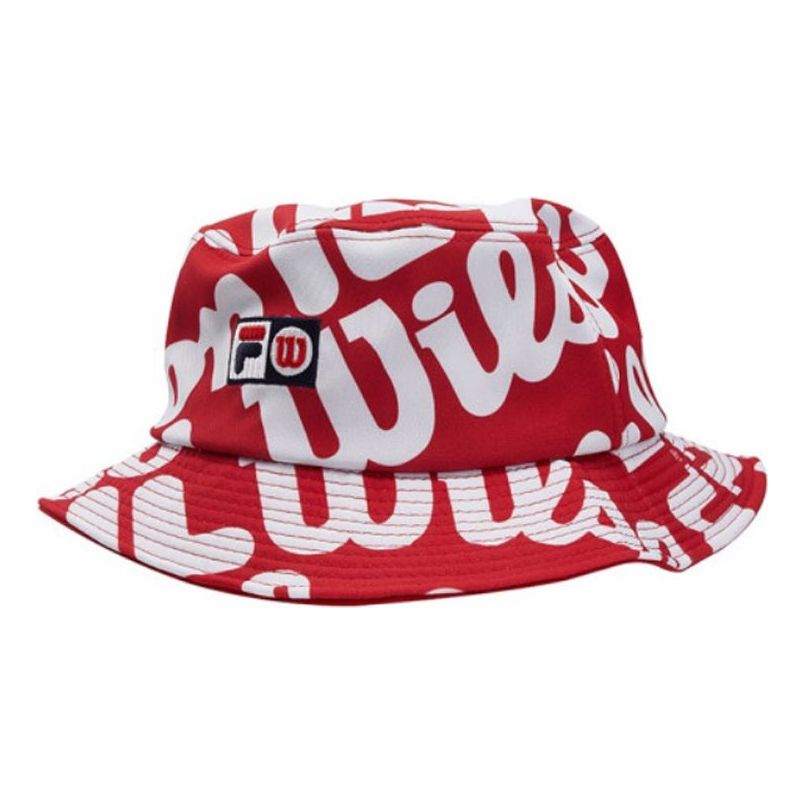 FILA Alphabet Printing Fisherman's hat Red A13U033205F-RD