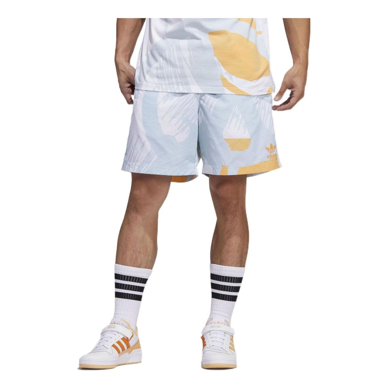 adidas originals Adiplay Allover Print Shorts 'Blue White' HC2133