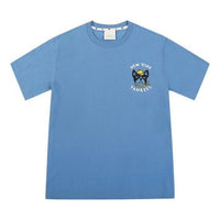 MLB Cartoon Series New York Yankees Basic Embroidered Round Neck Short Sleeve Unisex Sky Blue 31TSC2031-50S