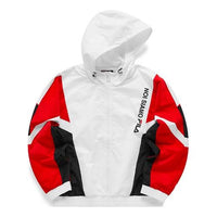 Fila FUSION Splicing Contrasting Colors Loose Sports Woven Hooded Jacket Red T11W111706F-RD