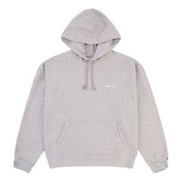 Men's Levis Hooded Drawstring Embroidered Gray A0747-0007