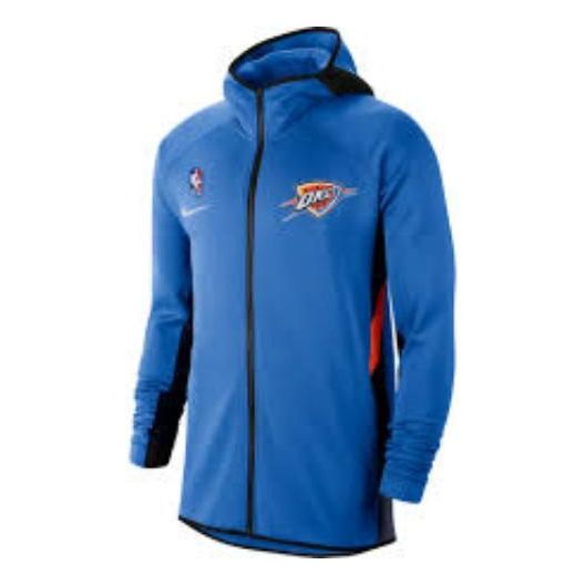 Men's Nike NBA 19/ Season Thunder Jersey Jacket Blue AT8484-403