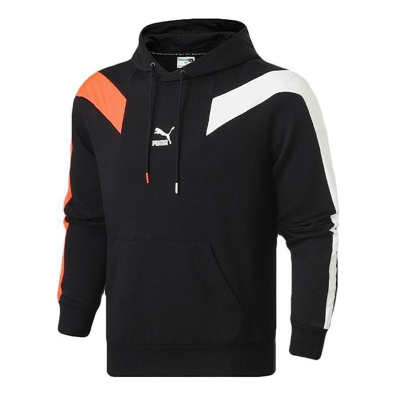 PUMA T7 2020 Sport Hoodie 'Black White Orange' 599216-01