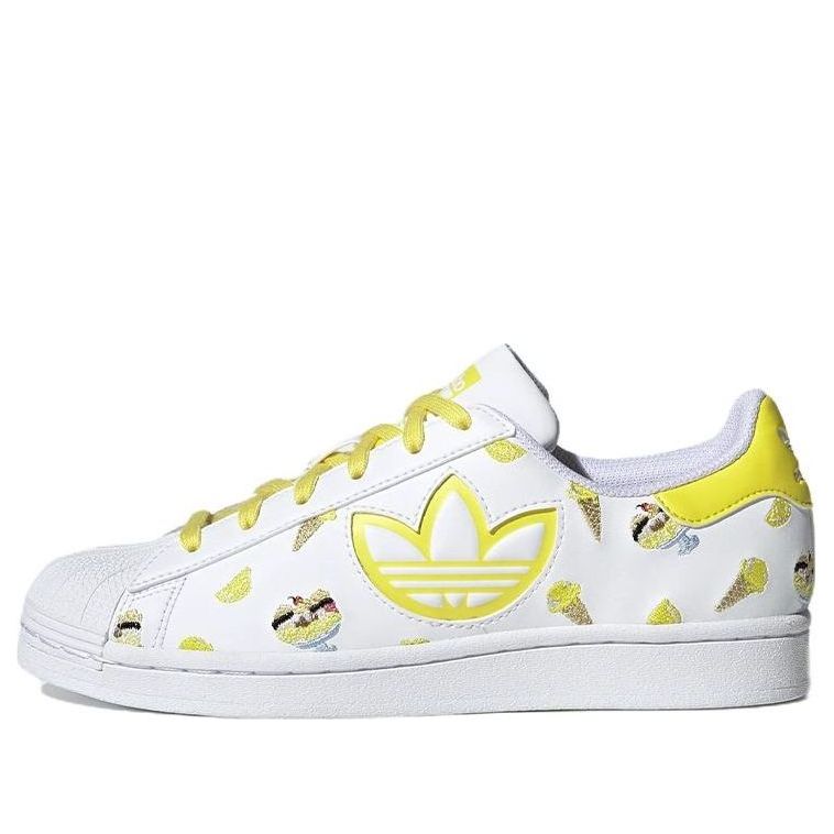 (WMNS) adidas Originals Superstar 'White Yellow' H05672