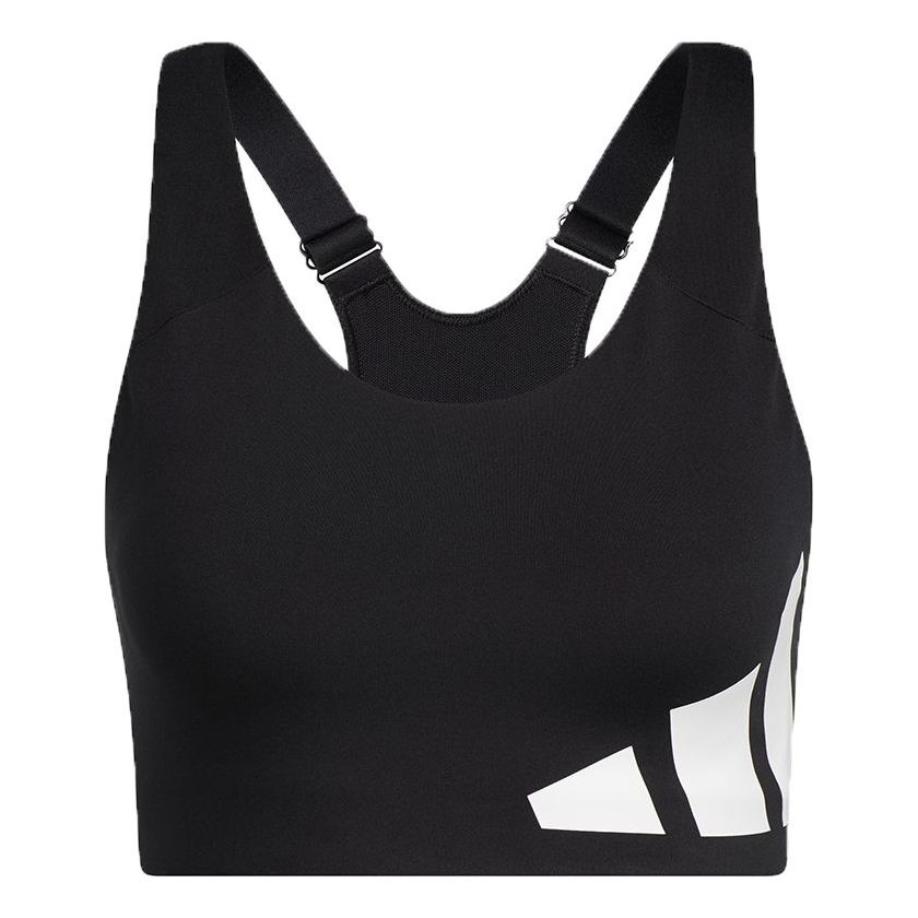 (WMNS) adidas Ultimate High-Support Logo Bra Asia Sizing 'Black White' GR8205