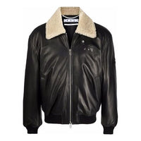 Men's Off-White Cortex Aviator Jacket Loose Fit Black OMJA074F21LEA0011000