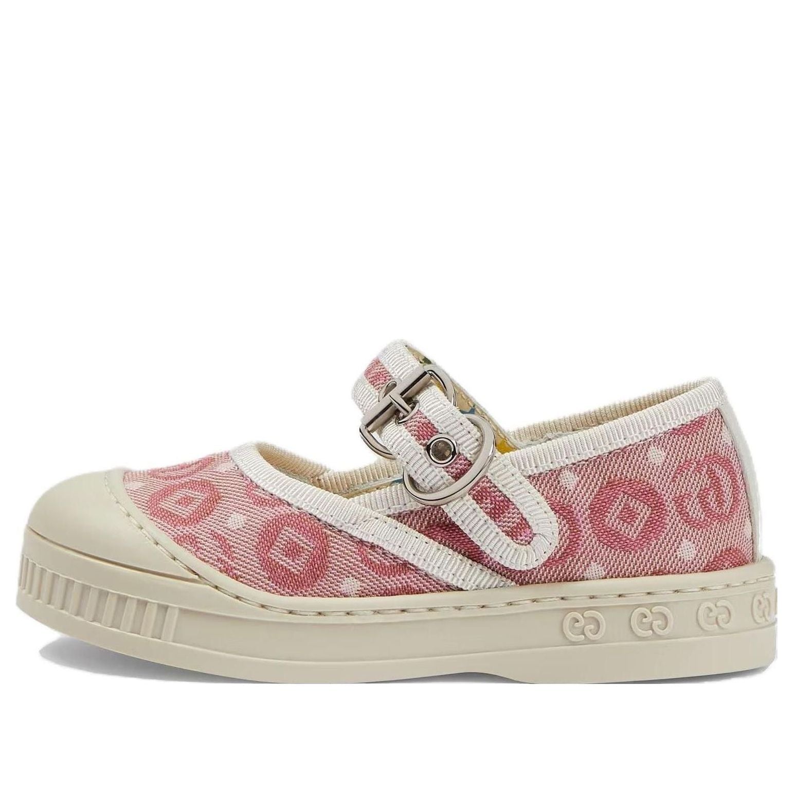 (TD) Gucci Double G Ballet Flat 'Pink White Cotton' 681373-U4G20-6848