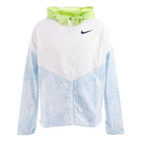 Nike hooded Running Sports Jacket 'White Green' DC4040-100