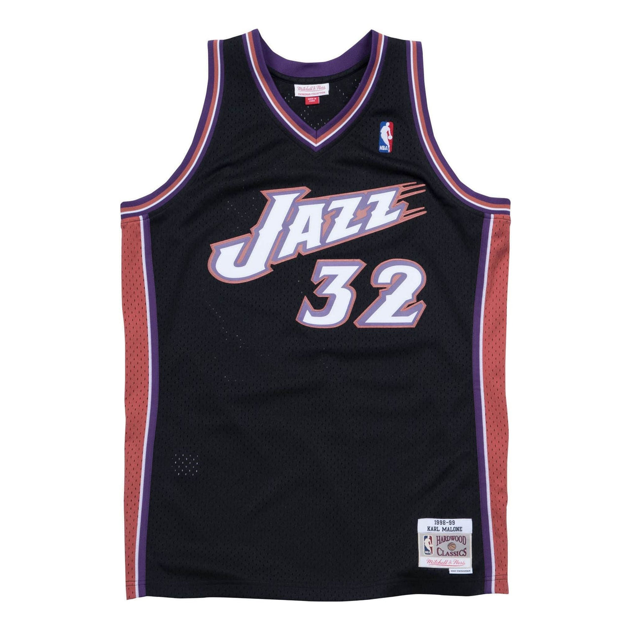 Mitchell & Ness x NBA Utah Jazz 1998-99 Swingman Jersey 'Karl Malone 32' SMJYLG18034-UJABLCK98KMA
