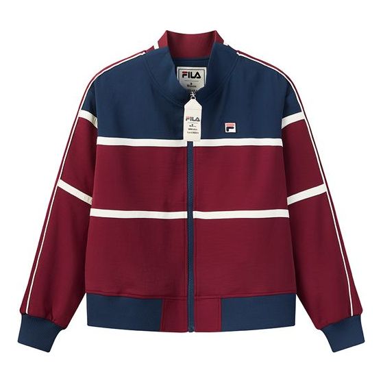 (WMNS) FILA x MIHARA YASUHIRO Stand-up Collar Woven Jacket 'Red Navy' F71W038503F-RD