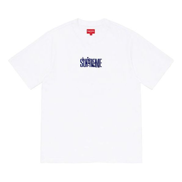 Supreme SS21 Week4 Splatter S Top LogoT SUP-SS21-529-WHI