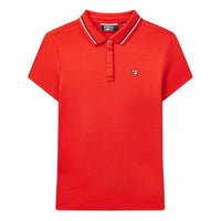 (WMNS) FILA Minimalistic Sports Short Sleeve POLO Red F11W021101F