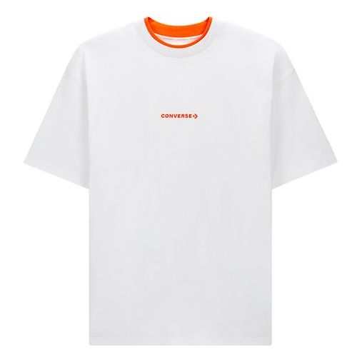 Men's Converse All Star Casual Round Neck Short Sleeve White 10019592-102