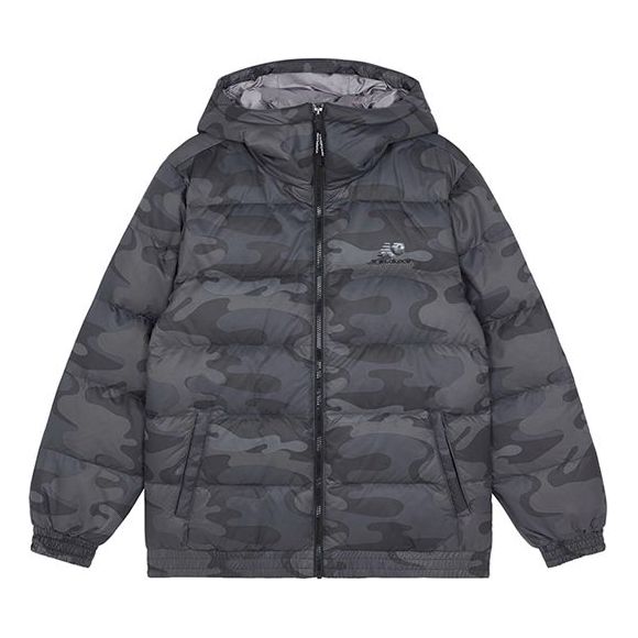 New Balance Sport Printed Logo Puffer Jacket Asia Sizing 'Black Camo' AMJ13335-BM