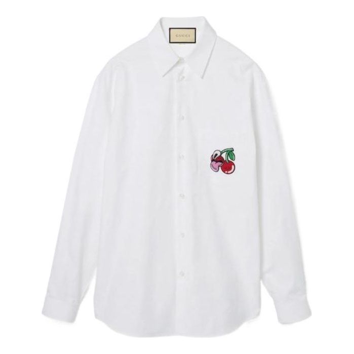 Gucci Maxi GG Oxford Cotton Shirt 'White' 782498-ZAQH1-9692