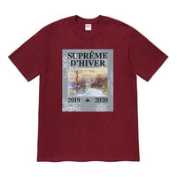 Supreme FW19 Week 17 DHiver Tee Winter Scene Printing Short Sleeve Unisex Red SUP-FW19-10931