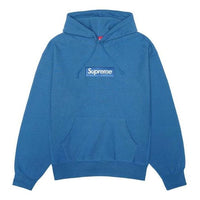 Supreme FW23 Box Logo Hooded Sweatshirt 'Blue' 166929