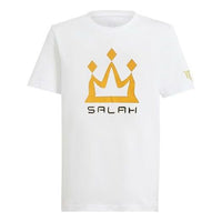(GS) adidas Salah Graphic Jersey T-Shirt 'White Gold' HY1447