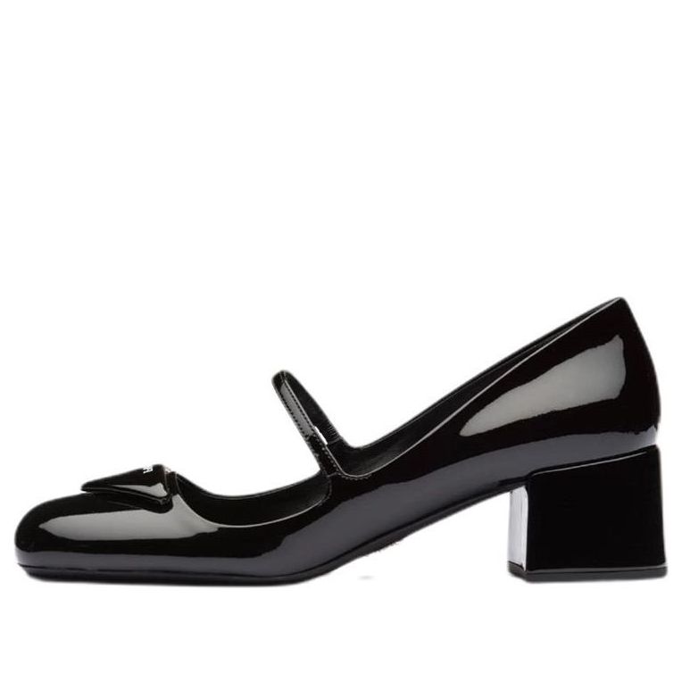 (WMNS) PRADA Patent Logo Mary Jane Shoes 'Black' 1I768M_069_F0002_F_045