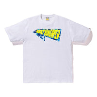 Men's BAPE Camouflage Alphabet Printing Short Sleeve White 0ZXTEM110105C