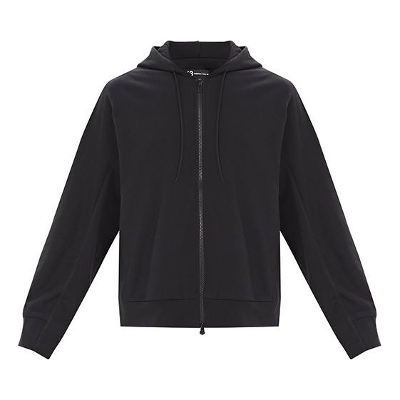 Men's Y-3 Solid Color Loose Casual Zipper Black FJ0438