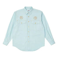 PALACE Funny Logo Stand Collar Long Sleeves Shirt Unisex Blue P20SHT007