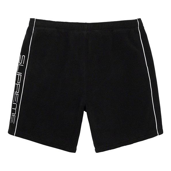 Supreme FW19 Week 10 Polartec Short Black Logo SUP-FW19-924