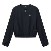 (WMNS) FILA Business Woven Round Neck Tops Blue F11W022701F-NV