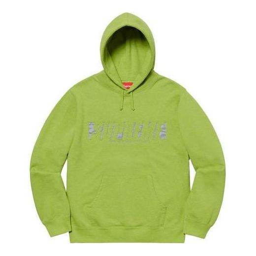 Supreme Reflective Cutout Hooded Sweatshirt 'Green' SUP-SS20-105