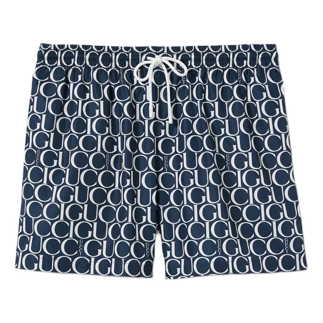 Gucci Maxi Gucci Print Nylon Swim Shorts 'Navy' 787899-XHAI5-4735
