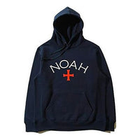 Men's NOAH Alphabet Logo hooded Fleece Lined Navy Blue SS1FW18NVY