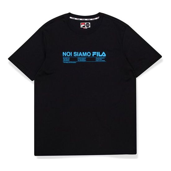 Men's FILA FUSION Short Sleeve Black T-Shirt T11M031104F-BK
