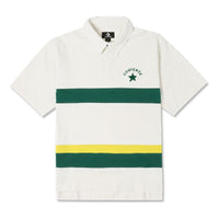 Converse Colorblock Logo Polo Shirt Asia Sizing 'White Green' 10024880-286