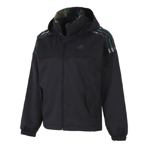(WMNS) adidas Irregular Sports Hooded Jacket Black H09761