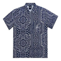 KITH Camp Collar Silk Cotton Shirt 'Black Multi' KH3754-102