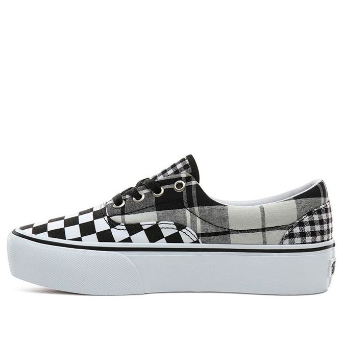 Vans PLAID CHECKERBOARD ERA PLATFORM Shoes Black/White VN0A3WLUVYD