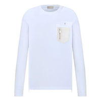 Men's DIOR x Sacai Crossover FW21 Large Round Neck Pullover White 213J642A0554-C080
