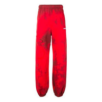 Men's Off-White Tie Dye Red Sports Pants/Trousers/Joggers OMCH027S20E300202000