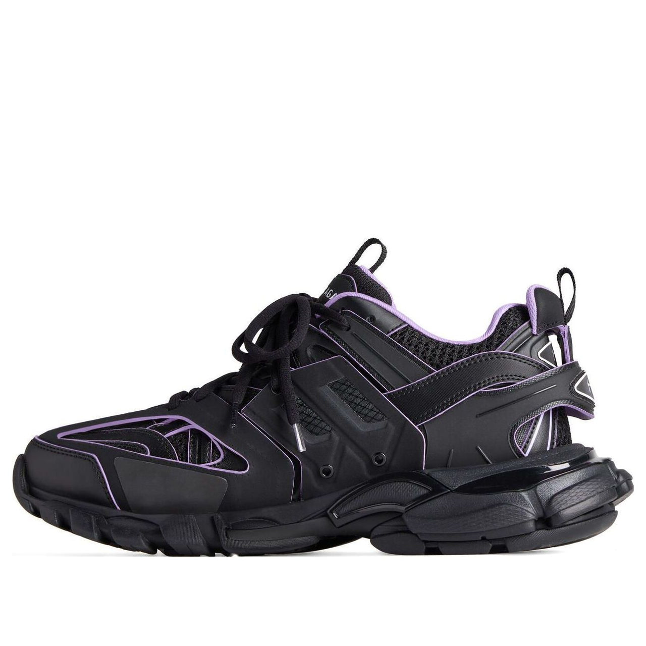 (WMNS) Balenciaga Track Sock Sneakers 'Black and Light Purple Knit and Nylon' 736328W3SKC1058