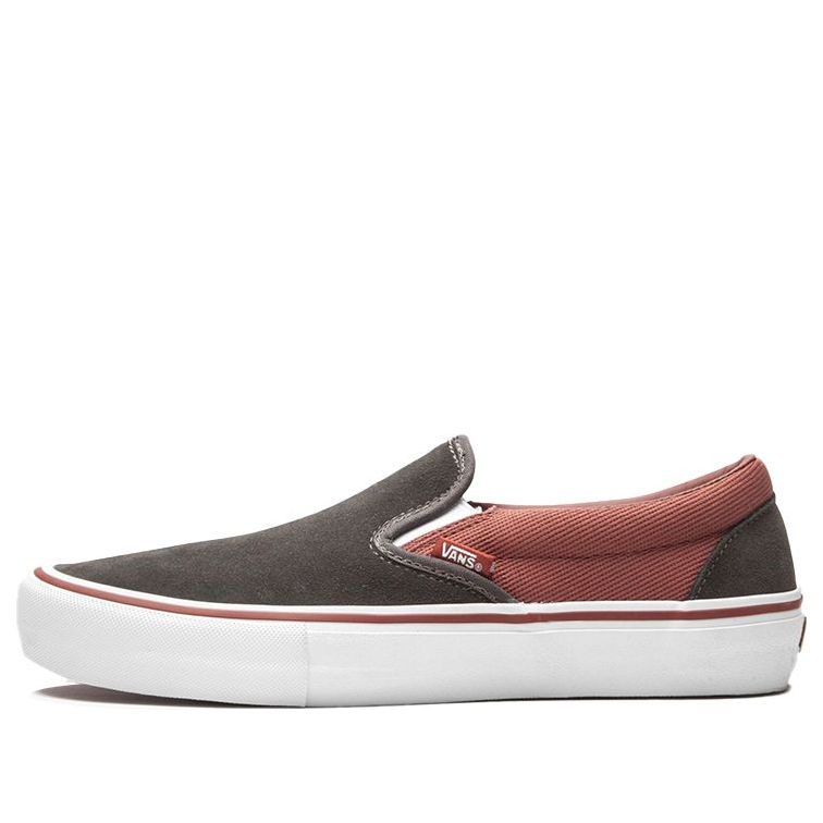 Vans slip-on Breathable Wear-Resistant Non-Slip Low Top Casual Skate Shoes Brown Red VN0A347V0TR