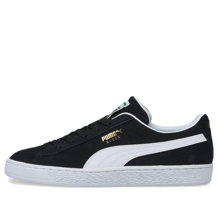 PUMA Suede Croc Casual Skateboarding Shoes Unisex Black White 387697-01