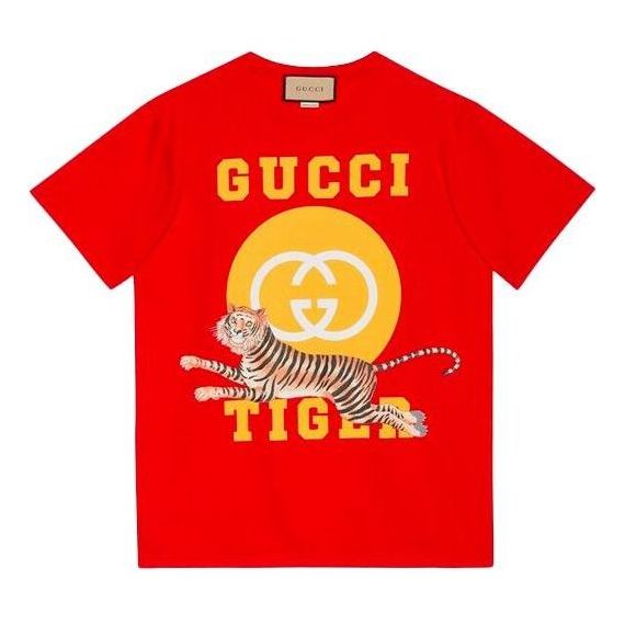 Gucci Tiger Interlocking G T-shirt 'Red' 548334-XJD31-6229