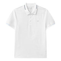 FILA Casual Solid Color Short Sleeve Polo Shirt White F11M122101F-WT