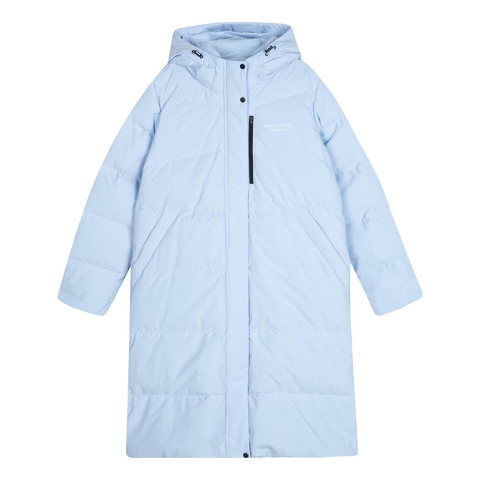 (WMNS) Skechers Basic Long Down Jacket 'Blue' P423W126-02P8